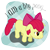 Size: 1600x1600 | Tagged: safe, artist:troggle, apple bloom, earth pony, pony, apple bloom's bow, female, i am a big pony, red mane, solo, yellow coat