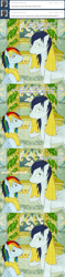 Size: 432x1844 | Tagged: safe, artist:tinuleaf, derpibooru import, soarin', oc, oc:sunrise brisk, ..., ask, ask rainbow dash family, bathroom, bathtub, comic, father and child, father and son, male, offspring, parent and child, parent:rainbow dash, parent:soarin', parents:soarindash, tumblr, wet mane