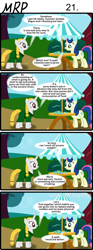 Size: 800x2153 | Tagged: safe, artist:umneem, derpibooru import, bon bon, sweetie drops, oc, oc:dispersion, earth pony, pony, unicorn, comic:my rational pony, 4koma, comic, diet, public service announcement