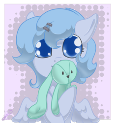 Size: 1000x1059 | Tagged: safe, artist:krucification, oc, oc only, oc:bubblepop, pegasus, pony, rabbit, ask, bust, portrait, solo, tumblr