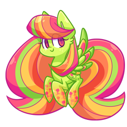 Size: 1000x1000 | Tagged: safe, artist:looji, derpibooru import, oc, oc only, oc:tulipa, pegasus, pony, rainbow power, rainbow power-ified, simple background, solo, transparent background