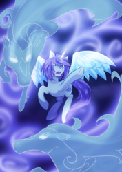 Size: 500x707 | Tagged: safe, artist:mylittlesheepy, derpibooru import, oc, oc only, oc:jackie frost, windigo, ice, solo, wings