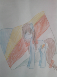 Size: 1536x2048 | Tagged: safe, artist:naito13, derpibooru import, nation ponies, ponified, seychelles, solo, traditional art