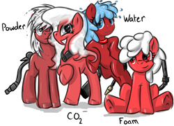 Size: 1998x1446 | Tagged: artist needed, safe, oc, oc only, original species, pony, /mlp/, 4chan, augmented tail, fire extinguisher