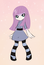 Size: 542x798 | Tagged: safe, artist:rarishes, maud pie, human, anime crossover, ask, go ask maud pie, go-ask-maudpie, humanized, panty and stocking with garterbelt, solo, style emulation, tumblr