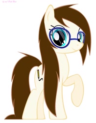 Size: 754x960 | Tagged: safe, artist:pink rose, derpibooru import, oc, oc only, glasses, ponysona, solo