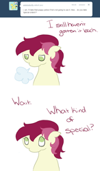 Size: 750x1280 | Tagged: safe, roseluck, ask, comic, rosereplies, solo, tumblr