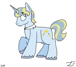 Size: 960x848 | Tagged: safe, artist:quincydragon, derpibooru import, offspring, parent:prince blueblood, parent:trixie, solo