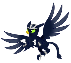 Size: 1204x1073 | Tagged: safe, artist:radspyro, derpibooru import, griffon, barely pony related, crossover, g4 style, skylanders, solo, sonic boom (skylanders)