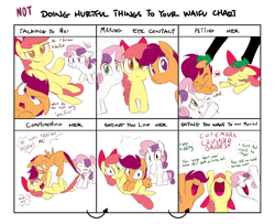 Size: 1600x1300 | Tagged: safe, artist:jessy, derpibooru import, edit, apple bloom, scootaloo, sweetie belle, oc, oc:anon, colored, cute, cutie mark crusaders, doing loving things, implied foalcon, meme, polygamy, waifu