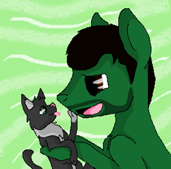 Size: 289x286 | Tagged: safe, artist:that-one-outcast, derpibooru import, cat, cute, omid, omid (the walking dead), ponified, solo, the walking dead