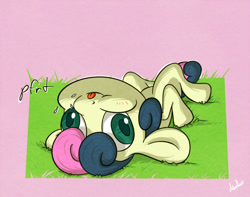 Size: 900x710 | Tagged: safe, artist:michinix, bon bon, sweetie drops, pony, silly, silly pony, solo, upside down