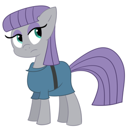 Size: 2048x2048 | Tagged: safe, artist:nuke928, derpibooru import, maud pie, earth pony, pony, clothes, female, gray coat, mare, purple mane, solo