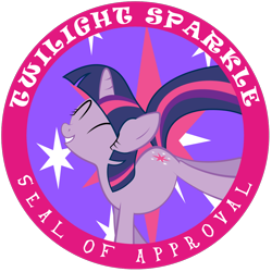 Size: 1024x1024 | Tagged: safe, artist:ahumeniy, derpibooru import, twilight sparkle, eyes closed, grin, happy, seal of approval, simple background, smiling, solo, transparent background, vector