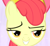 Size: 618x566 | Tagged: safe, screencap, apple bloom, earth pony, pony, apple bloom's bow, female, lidded eyes, red mane, solo, yellow coat