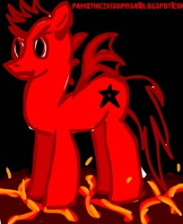 Size: 808x988 | Tagged: safe, artist:kapitansurprise, derpibooru import, ponified, satan, solo