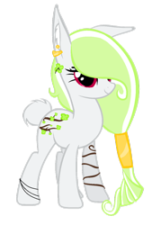 Size: 756x1057 | Tagged: safe, artist:natalierave, earth pony, hybrid, original species, rabbit, bunnypone, solo