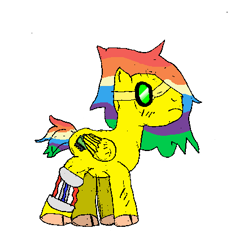 Size: 439x442 | Tagged: safe, artist:kfcnyancat, derpibooru import, oc, oc only, oc:spectrum, pegasus, pony, simple background, solo, what has science done, white background