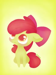 Size: 768x1024 | Tagged: safe, artist:doqwor, derpibooru import, apple bloom, earth pony, pony, female, filly, simple background, solo