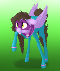 Size: 958x1135 | Tagged: safe, artist:farewelldecency, saddle rager, oc, oc only, bucktooth, power ponies, solo