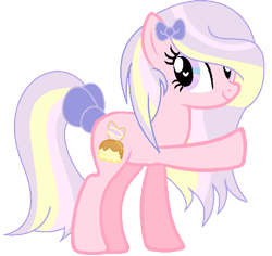 Size: 547x517 | Tagged: safe, artist:sky-winds, oc, oc only, earth pony, pony, bow, heart eyes, solo