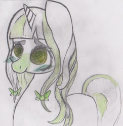 Size: 881x906 | Tagged: safe, artist:spellchecks, oc, oc only, pony, unicorn, blushing, looking at you, smiling, solo