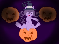 Size: 1024x768 | Tagged: safe, artist:trinitythewerewolf33, derpibooru import, blair, crossover, halloween, holiday, jack-o-lantern, ponified, pumpkin, solo, soul eater