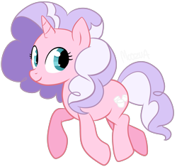 Size: 2859x2688 | Tagged: safe, artist:php17, derpibooru import, oc, oc only, oc:marshmallow daze, pony, unicorn, looking back, smiling, solo, trotting