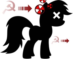 Size: 640x521 | Tagged: safe, derpibooru import, oc, oc only, oc:anon, minimalist, nuclear symbol, russia, soviet russia