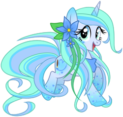 Size: 918x870 | Tagged: safe, artist:jojuki, derpibooru import, oc, oc only, oc:ocean blossom, pony, unicorn, rainbow power, rainbow power-ified, solo