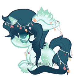 Size: 275x275 | Tagged: safe, artist:cindrytuna, derpibooru import, oc, oc only, oc:ocean jewel, original species, unicorn, simple background, solo, transparent background