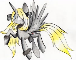 Size: 2718x2124 | Tagged: safe, artist:rainbowflamecharge47, alicorn, pony, cynthia, pokémon, ponified, solo, traditional art