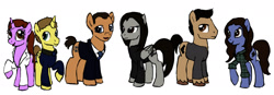 Size: 1896x660 | Tagged: safe, artist:qemma, derpibooru import, agent melinda may, agent phil coulson, agents of shield, grant ward, jemma simmons, leo fitz, marvel, ponified, skye