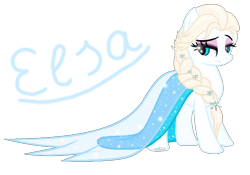 Size: 722x506 | Tagged: safe, artist:katze2012, elsa, frozen (movie), ponified, solo