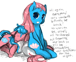 Size: 734x596 | Tagged: safe, artist:chinad011, derpibooru import, aloe, lotus blossom, ask, ask spa ponies, spa twins, tumblr