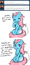 Size: 662x1422 | Tagged: safe, artist:chinad011, derpibooru import, lotus blossom, ask, ask spa ponies, comic, solo, tumblr