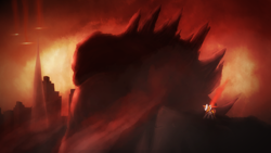 Size: 1920x1080 | Tagged: safe, artist:skybrush-viffex, derpibooru import, oc, oc:skybrush, kaiju, crossover, godzilla, godzilla (series), godzilla 2014