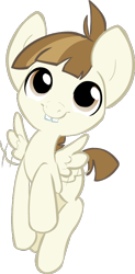 Size: 366x746 | Tagged: safe, artist:kitchiki, derpibooru import, featherweight, bucktooth, colt, cute, featherbetes, looking up, solo