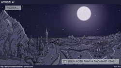 Size: 1200x670 | Tagged: safe, artist:ugl, derpibooru import, ask princess molestia, ask princess molestia season 2, background, comic, horsia, night, panorama, scenery