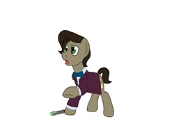 Size: 1024x768 | Tagged: safe, artist:biosonic100, doctor whooves, earth pony, pony, eleventh doctor, male, solo, stallion