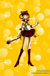 Size: 400x600 | Tagged: safe, artist:drachearannak-fc, derpibooru import, apple bloom, human, anime, base used, clothes, crossover, cute, humanized, moe, odango, sailor moon, sailor senshi, skirt, solo