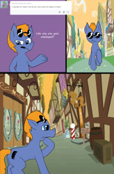 Size: 1000x1521 | Tagged: safe, artist:apartment2bmod, derpibooru import, teddy, g1, my little pony tales, ask, ask adult snips and snails, comic, ponyville, solo, sunglasses, tumblr