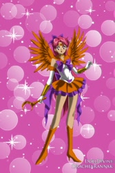 Size: 400x600 | Tagged: safe, artist:drachearannak-fc, derpibooru import, scootaloo, human, anime, base used, clothes, crossover, cute, humanized, moe, sailor moon, sailor senshi, skirt, solo