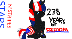 Size: 920x509 | Tagged: safe, artist:lusabearlikesfries, derpibooru import, oc, oc only, american independence day, independence day, nation ponies, solo, united states