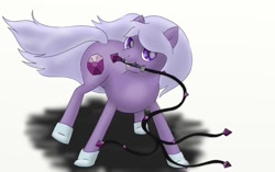 Size: 1100x690 | Tagged: safe, artist:kharmatika, amethyst (steven universe), ponified, solo, steven universe, whip