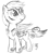 Size: 431x474 | Tagged: artist needed, safe, derpibooru import, crossover, monochrome, okami, ponified, solo