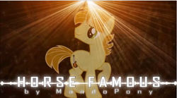 Size: 640x356 | Tagged: artist needed, safe, oc, oc only, oc:mandopony, horse famous, solo