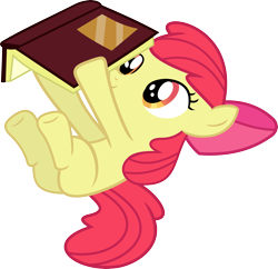 Size: 3553x3441 | Tagged: safe, artist:porygon2z, derpibooru import, apple bloom, pony, somepony to watch over me, adorabloom, book, cute, on back, reading, silly, silly pony, simple background, solo, transparent background, vector