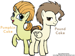 Size: 800x600 | Tagged: safe, artist:paradigm-zero, pound cake, pumpkin cake, pegasus, pony, unicorn, brother and sister, female, male, older, siblings