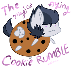 Size: 4519x4188 | Tagged: safe, artist:scootaloocuteness, derpibooru import, rumble, absurd resolution, cookie, solo